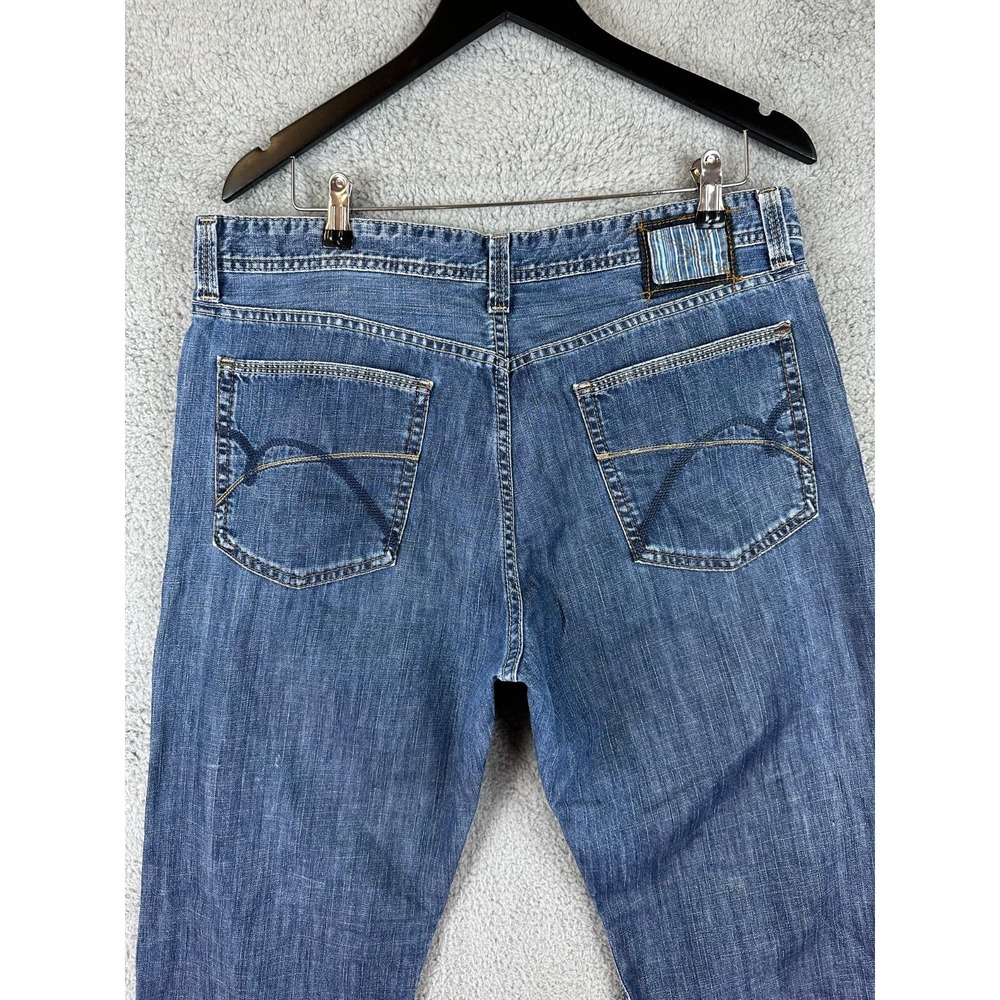Mavi Jeans Mens 36x30 Blue Matt Relaxed Fit Straight Leg Med Wash Denim Pants